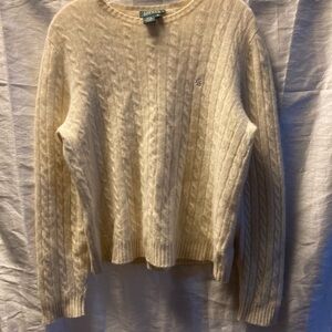 Ralph Lauren Cream Cable Knit Sweater
